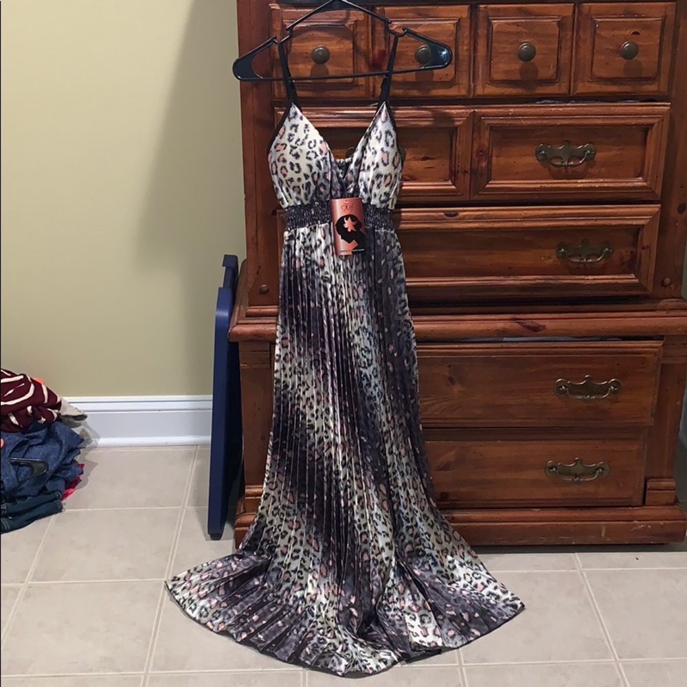 Cheetah Print Maxi Dress.